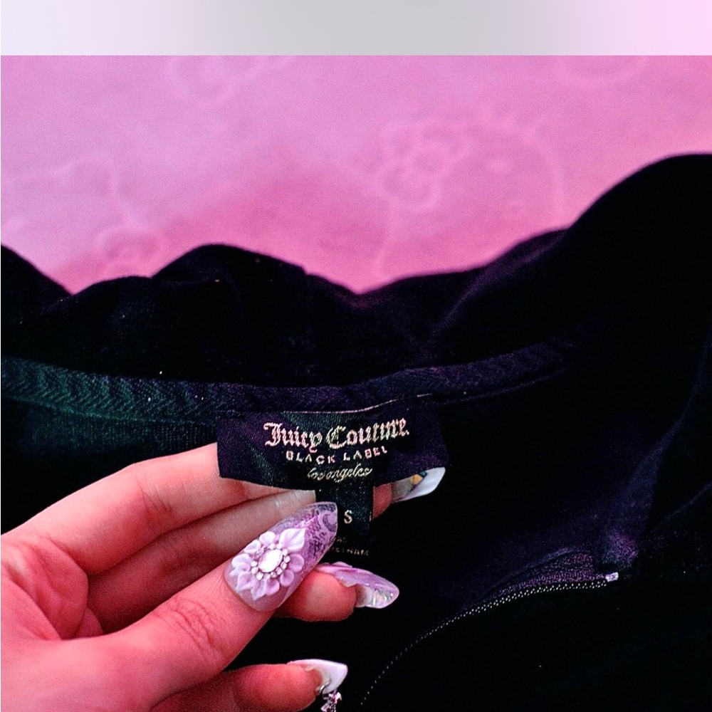 Juicy Couture Black hoodie with Sparkly Elegance